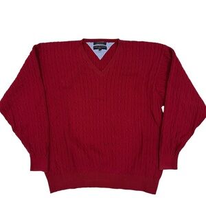 Vintage 80-90’s Tommy Hilfiger Cable-knit Golf Sweater Sz XXL